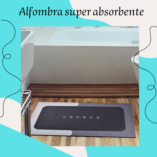 ALFOMBRA DE BAÑO SUPER ABSORVENTE AZUL